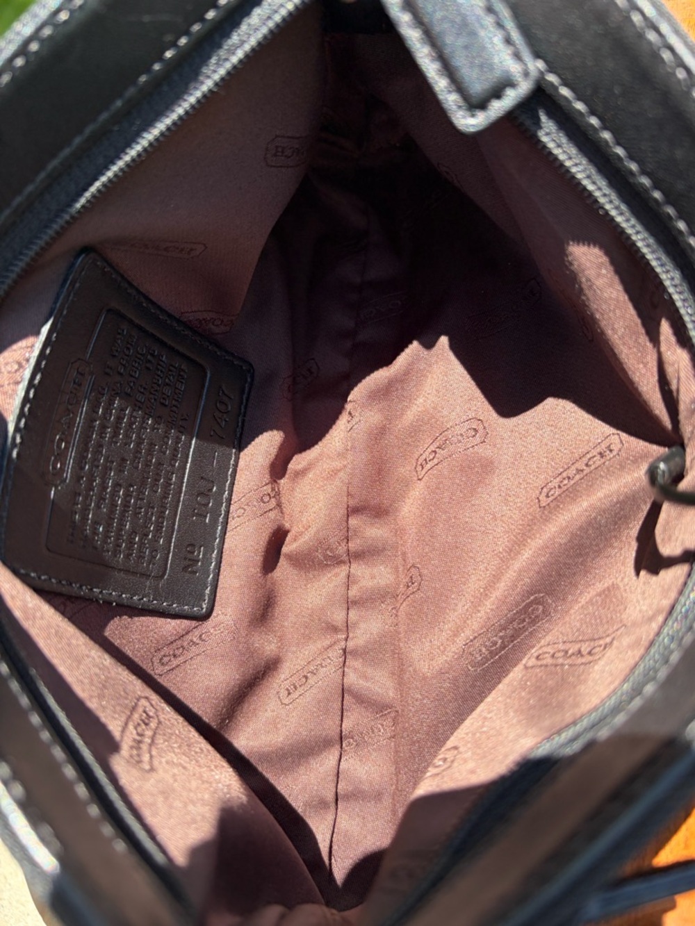 Vintage COACH Mercer Demi Clutch Black Twill Leather 7407 EUC - Picture 8 of 17